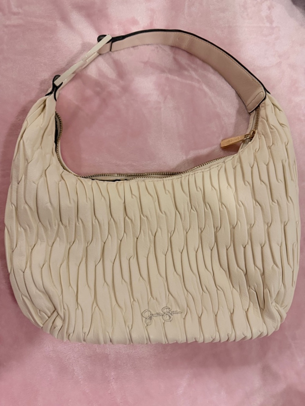 Jessica Simpson Ivory Quilted Shoulder Bag